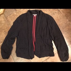 Charlotte Russe navy blue comfy overlay blazer LG